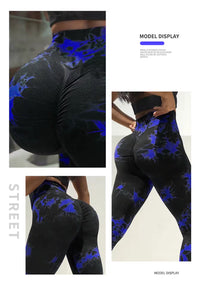 Legging Tie Dye black azul