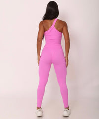 Macacão Canelado Uma alça Empina Bumbum