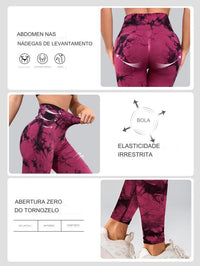 Legging Tie Dye Vinho Empina Bumbum!🍑