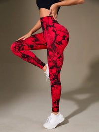 Legging Tie- Dye vermelho/black