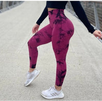 Legging Tie Dye Vinho Empina Bumbum!🍑