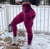 Legging Tie Dye Vinho Empina Bumbum!🍑